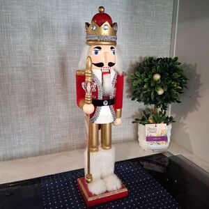 NUTCRACKER 15" Soldier Wooden MERRY BRITE 💎 hand painted BRAND-NEW w/tags